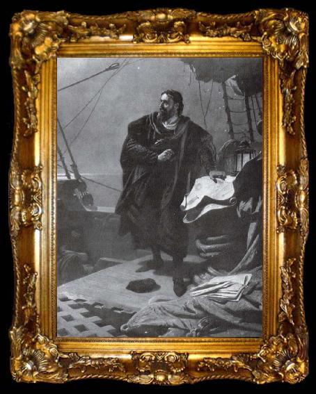 framed  Karl Theodor von Piloty Columbus, ta009-2